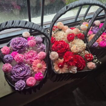 Candle and soap bouquet