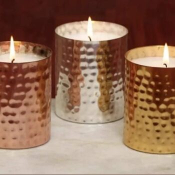 Cylinder Iron Candle Jar