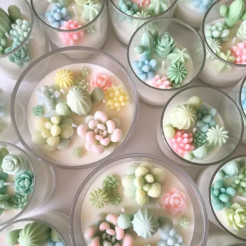 Terrarium Cactus candle in a glass