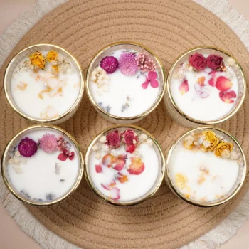 Unique Handmade Candles | Dried Flowers | Mother's day gift | best gifts for her | Birthday candle | Valentine's day | Scented candles