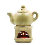 Pottery Ceramic Essential Oil Burner Aroma Diffuser for Home with Tealight Candles Diffuser Set for Home Fragrances Humidifiers