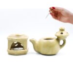 Pottery Ceramic Essential Oil Burner Aroma Diffuser for Home with Tealight Candles Diffuser Set for Home Fragrances Humidifiers