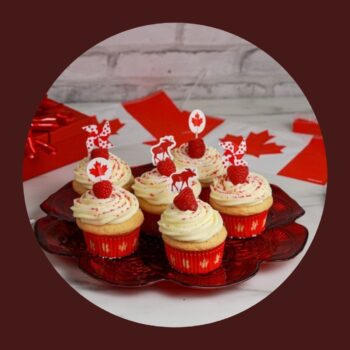 Cupcake Candle with Flags