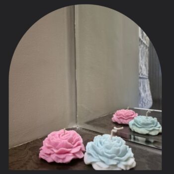 Rose Candle Favors: Elegant Wedding & Shower Gift