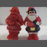 Santa Wax Candles For Christmas Decoration