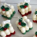 Bubble Cube Christmas Candle – Holiday Scented Soy Wax Candle