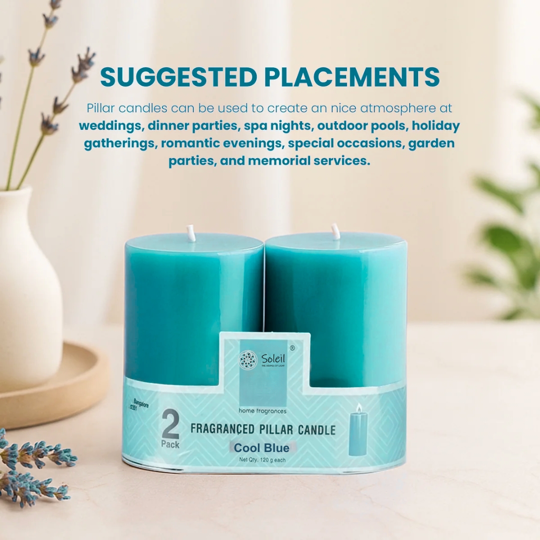 piller candle cool blue