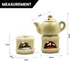 Pottery Ceramic Essential Oil Burner Aroma Diffuser for Home with Tealight Candles Diffuser Set for Home Fragrances Humidifiers